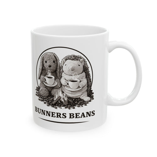 Bunners Beans Coffee Mugs | B&W